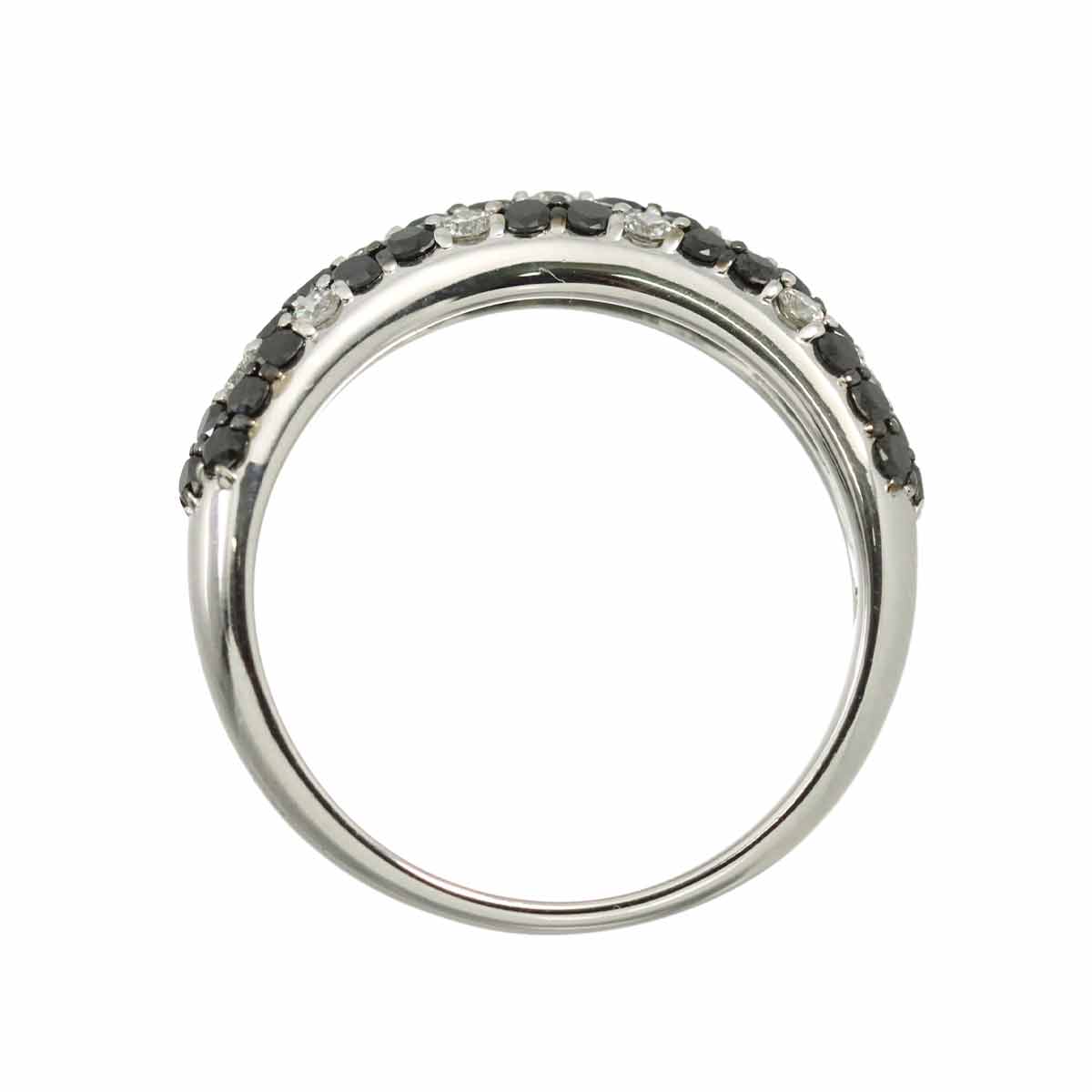 Diamond 1.00ct Ring 18K K18 WG White Gold size6.75(US)