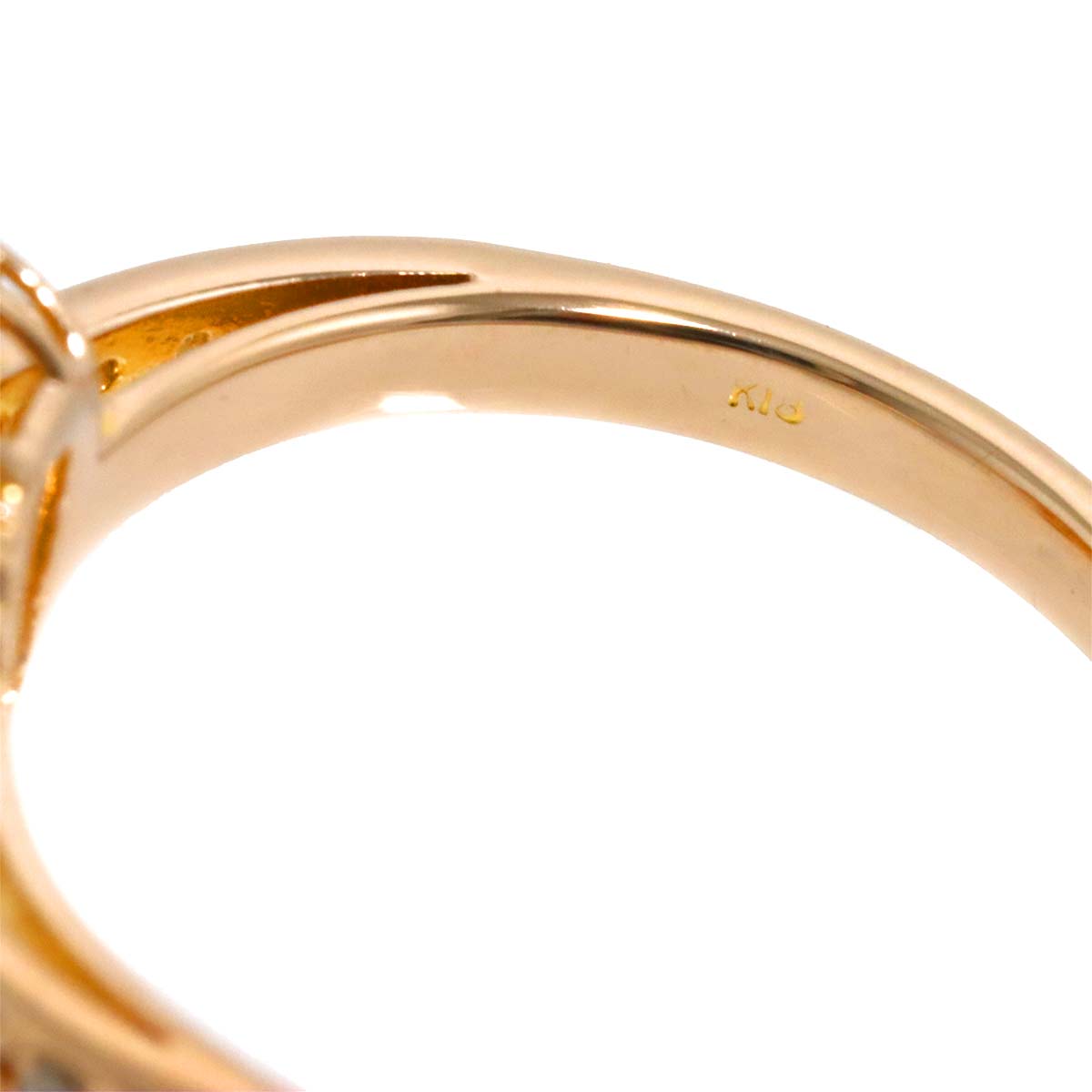 Diamond 0.50ct Ring 18K PG Pink Gold 750 Size5-5.25(US)