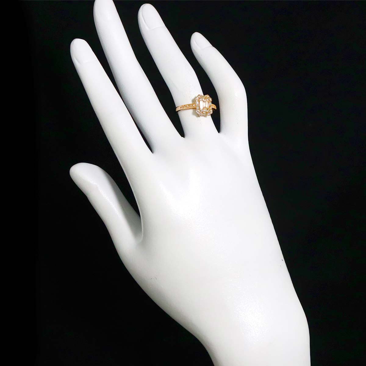 Diamond 0.50ct Ring 18K PG Pink Gold 750 Size5-5.25(US)