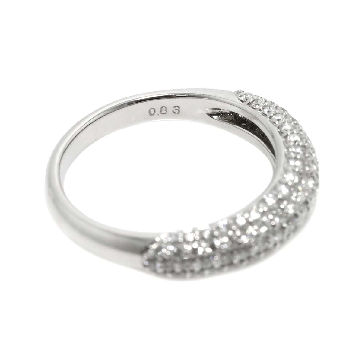 Diamond 0.83ct Ring 18K WG 750 Size6(US)