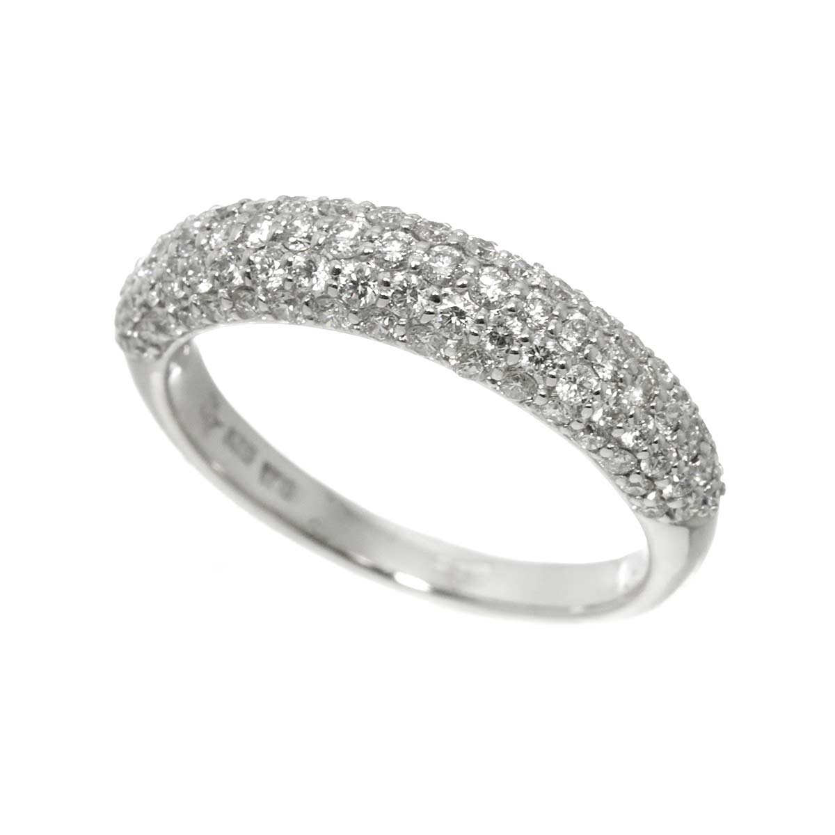 Diamond 0.83ct Ring 18K WG 750 Size6(US)