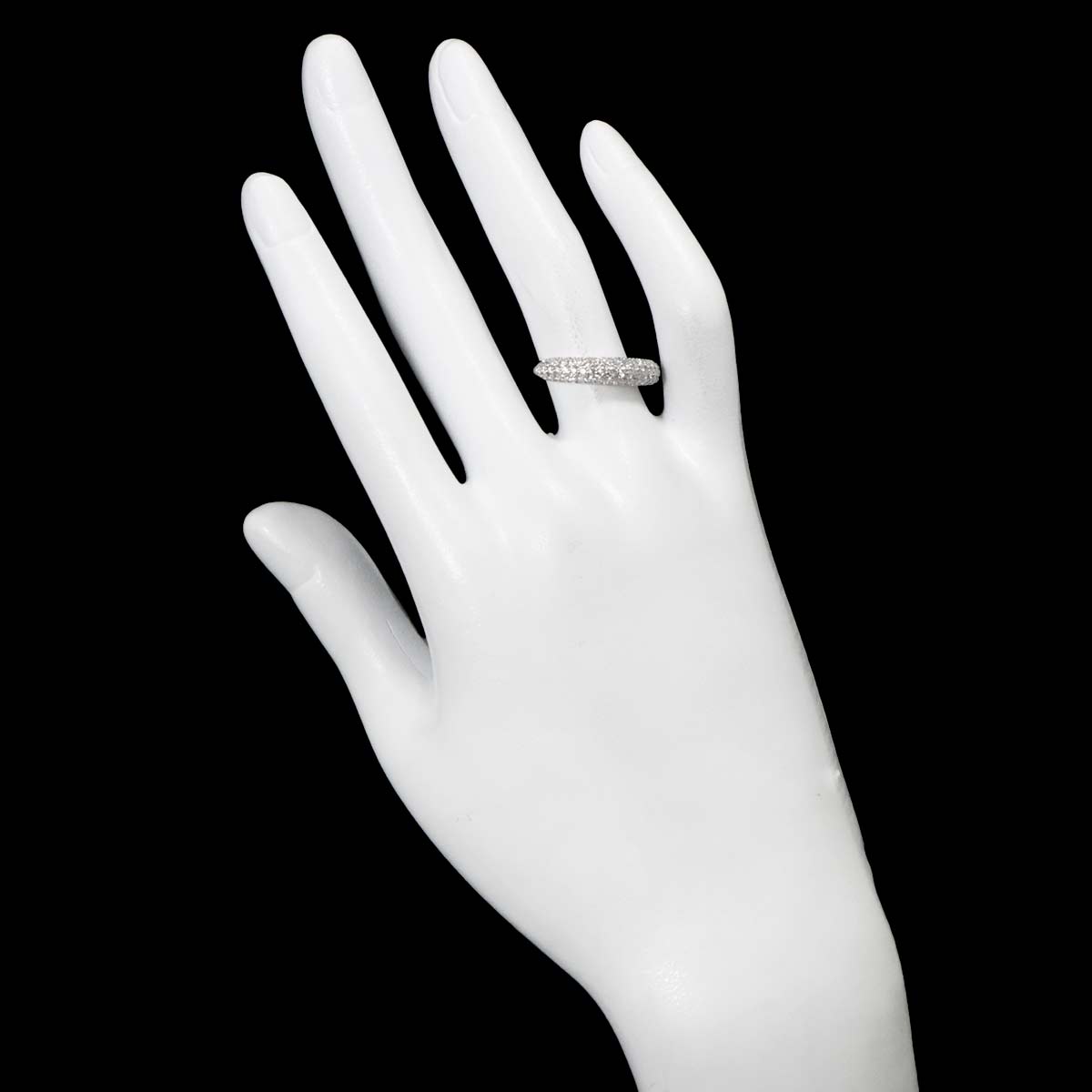 Diamond 0.83ct Ring 18K WG 750 Size6(US)