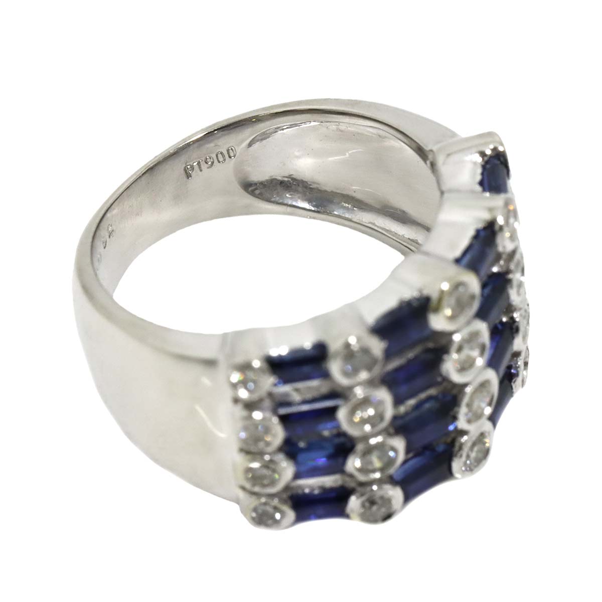 Sapphire 2.02ct Diamond 0.52ct Ring Pt Platinum size5.75-6(US)