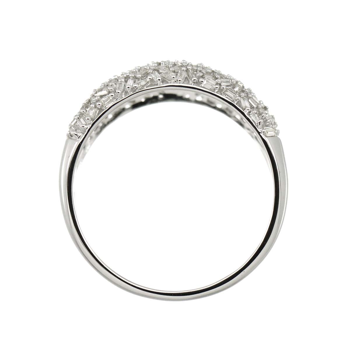 Diamond 0.50ct Ring 18K K18 WG White Gold size9.5(US)