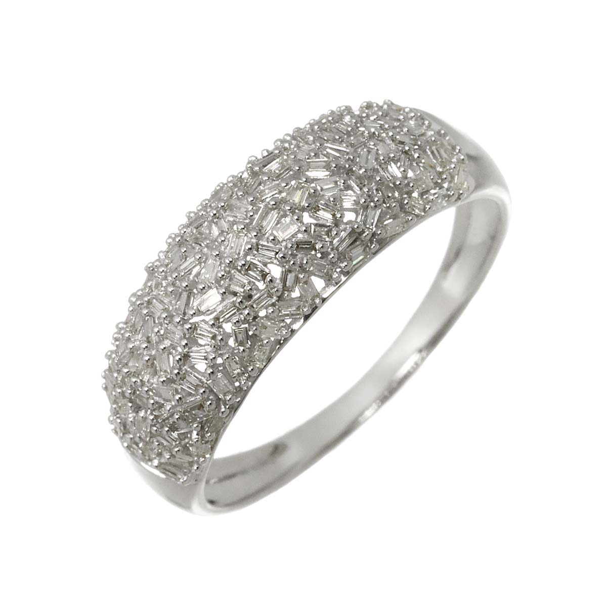 Diamond 0.50ct Ring 18K K18 WG White Gold size9.5(US)