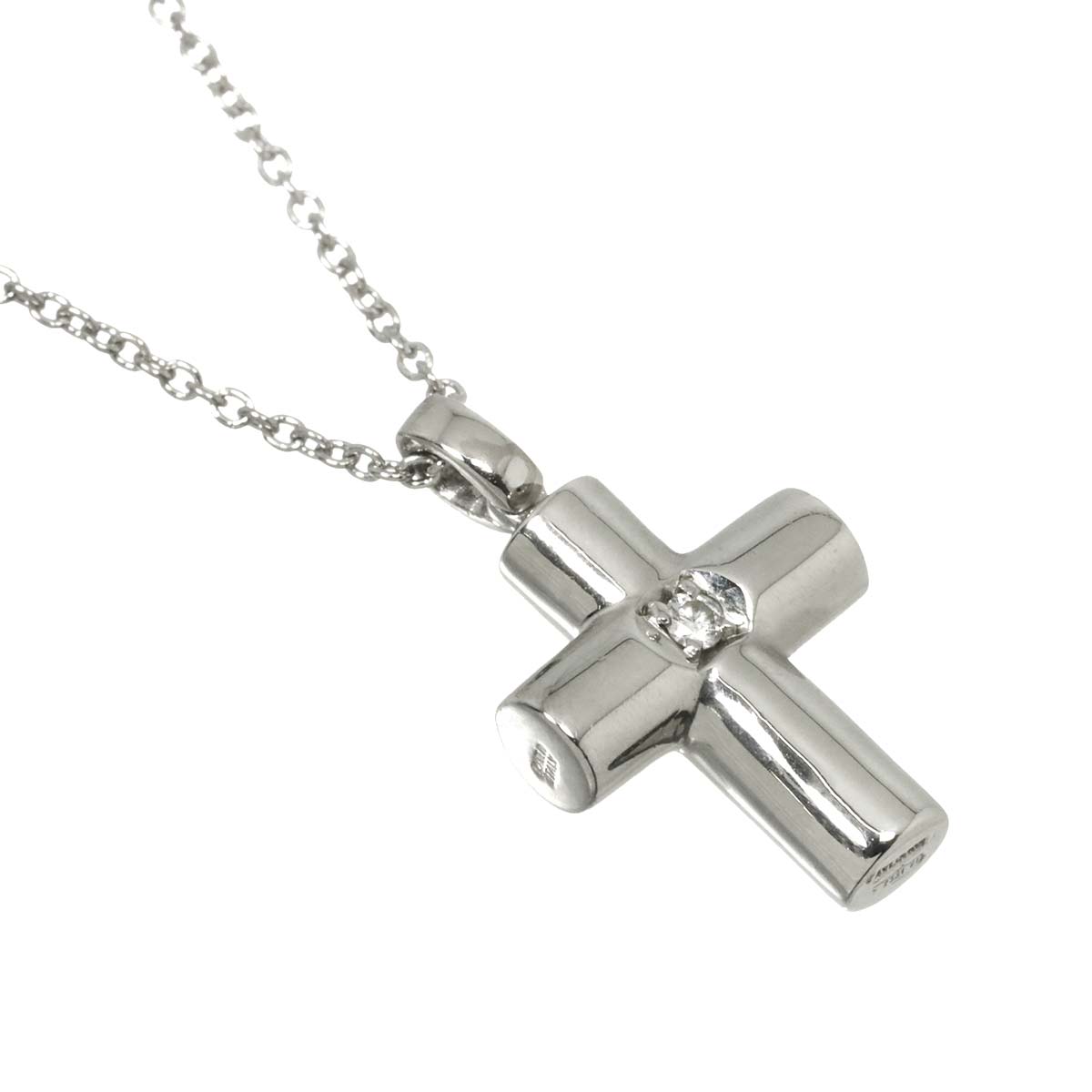 Latin Cross Diamond 1P Necklace Pt Platinum