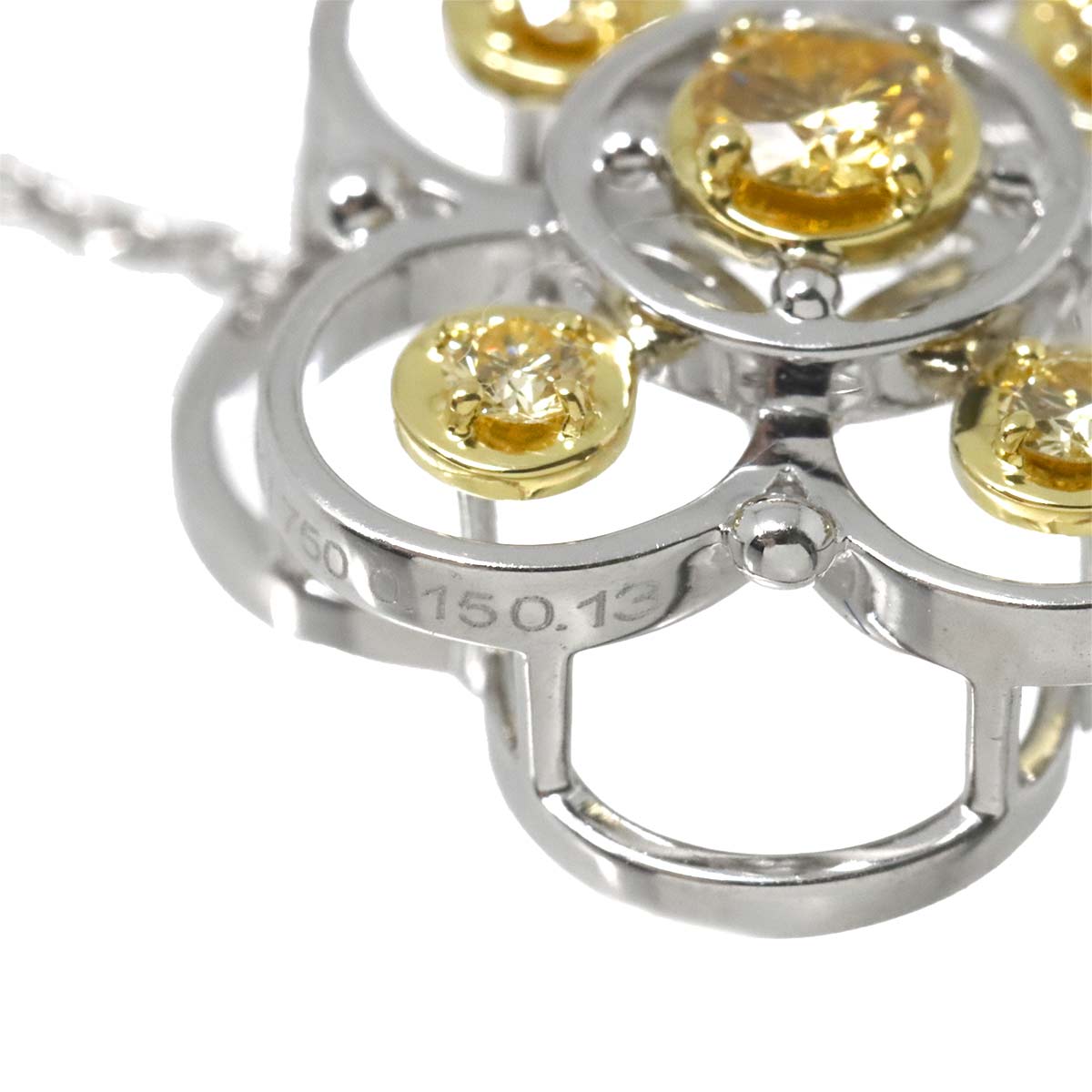 Diamond 0.15ct/0.13ct Necklace 18K WG 750