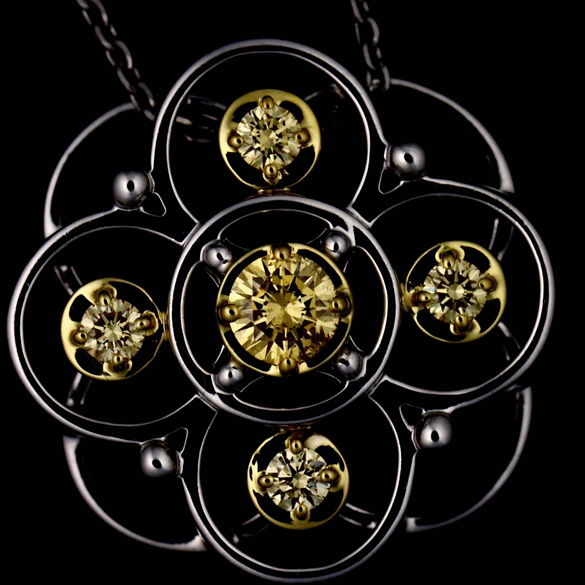 Diamond 0.15ct/0.13ct Necklace 18K WG 750