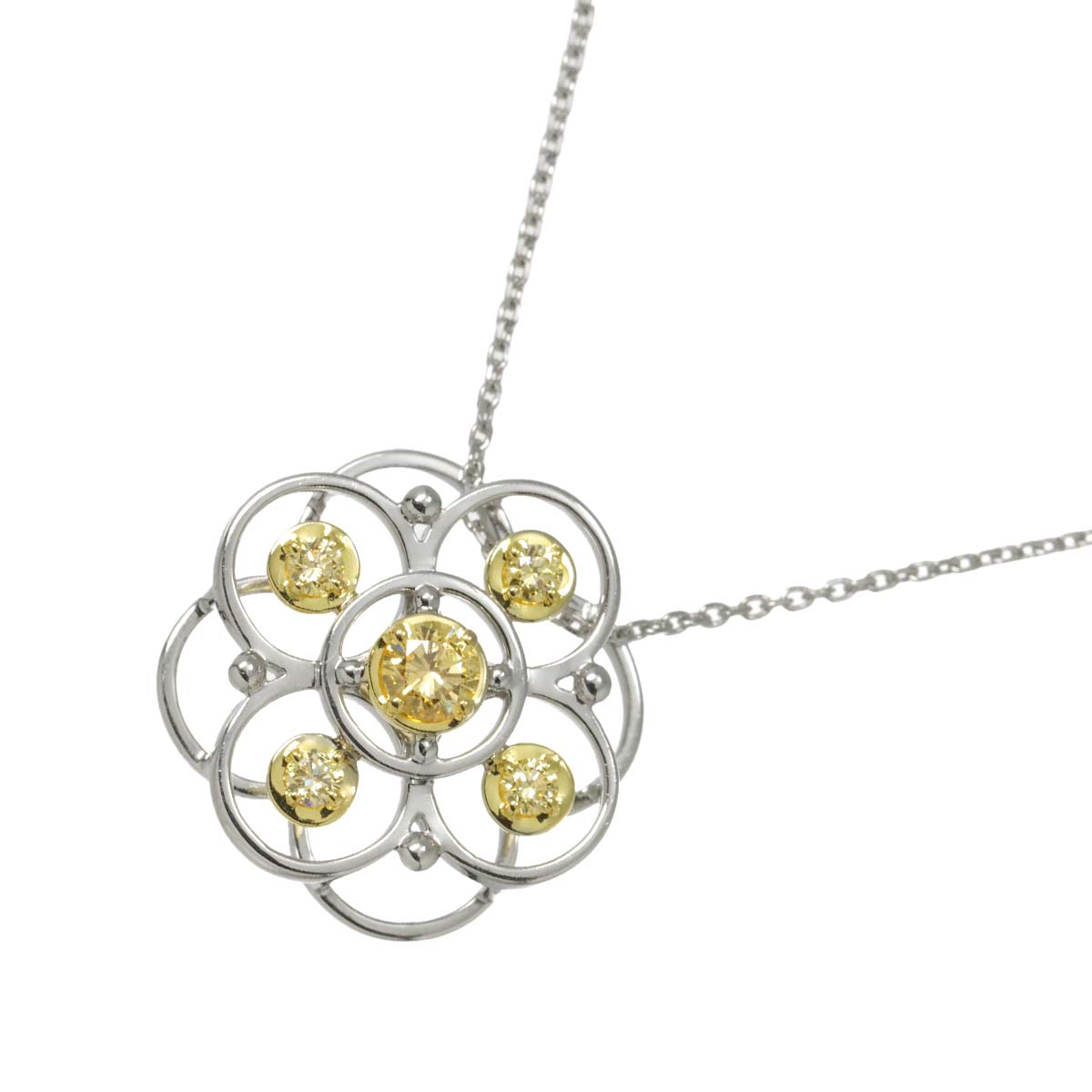 Diamond 0.15ct/0.13ct Necklace 18K WG 750