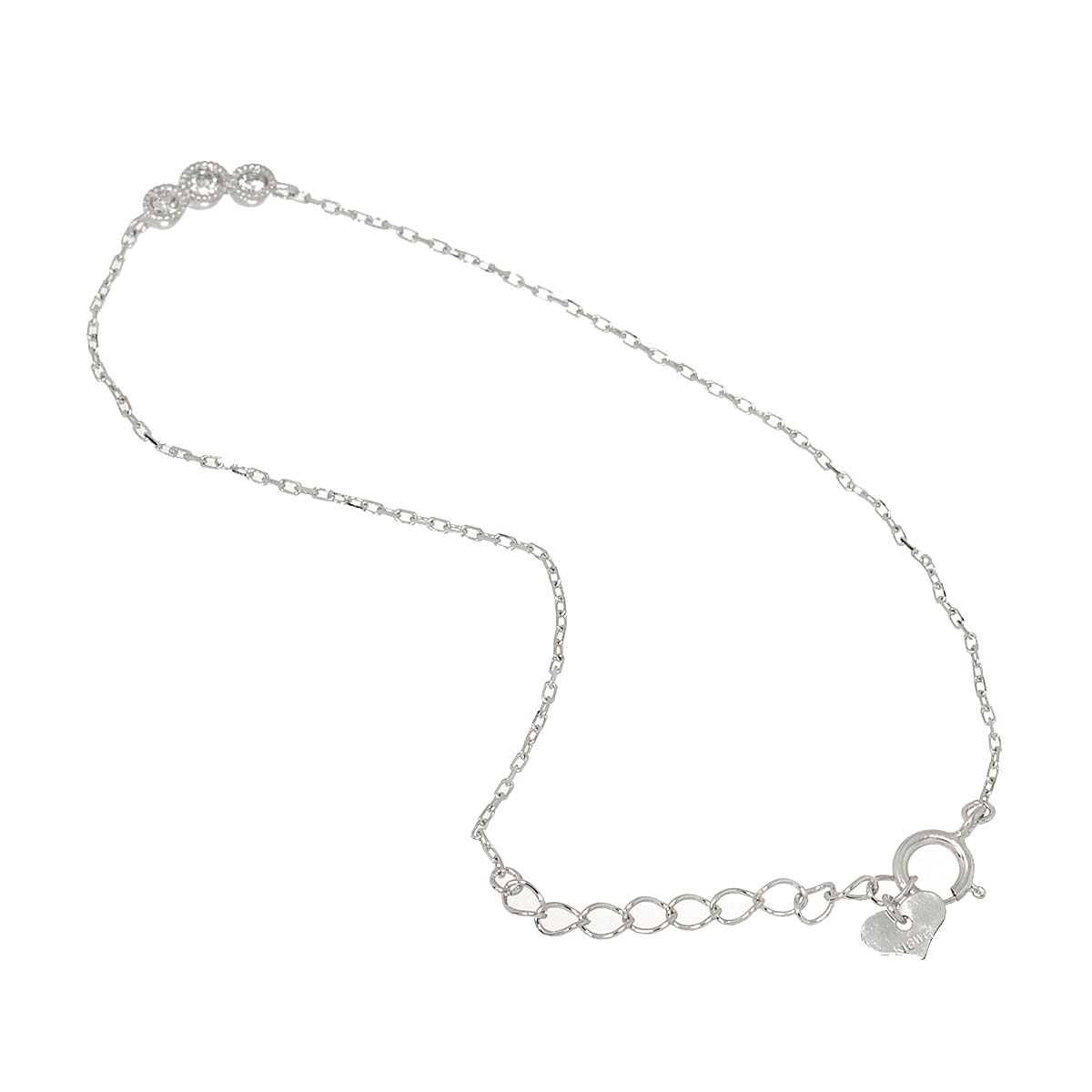 Diamond 0.07ct Bracelet 18K K18 WG White Gold 750