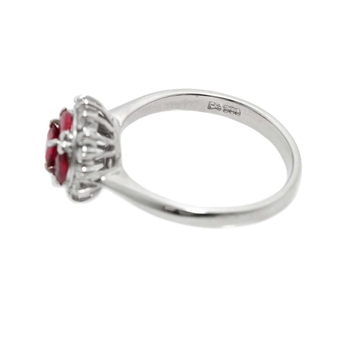 Ruby 1.00ct Diamond 0.16ct Ring Pt Platinum size6-6.25(US)
