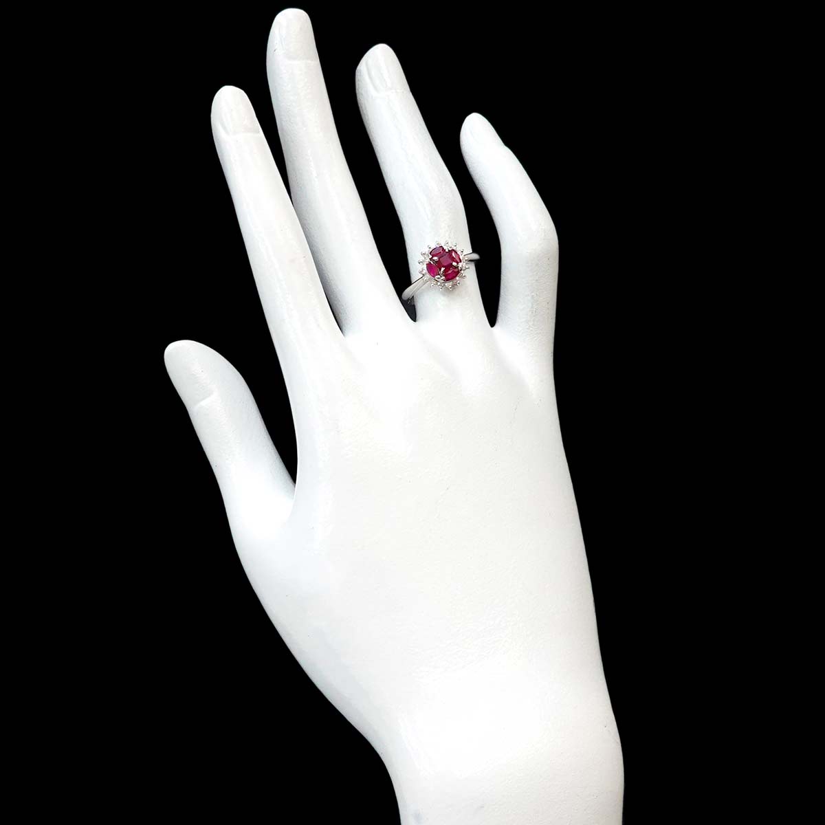 Ruby 1.00ct Diamond 0.16ct Ring Pt Platinum size6-6.25(US)