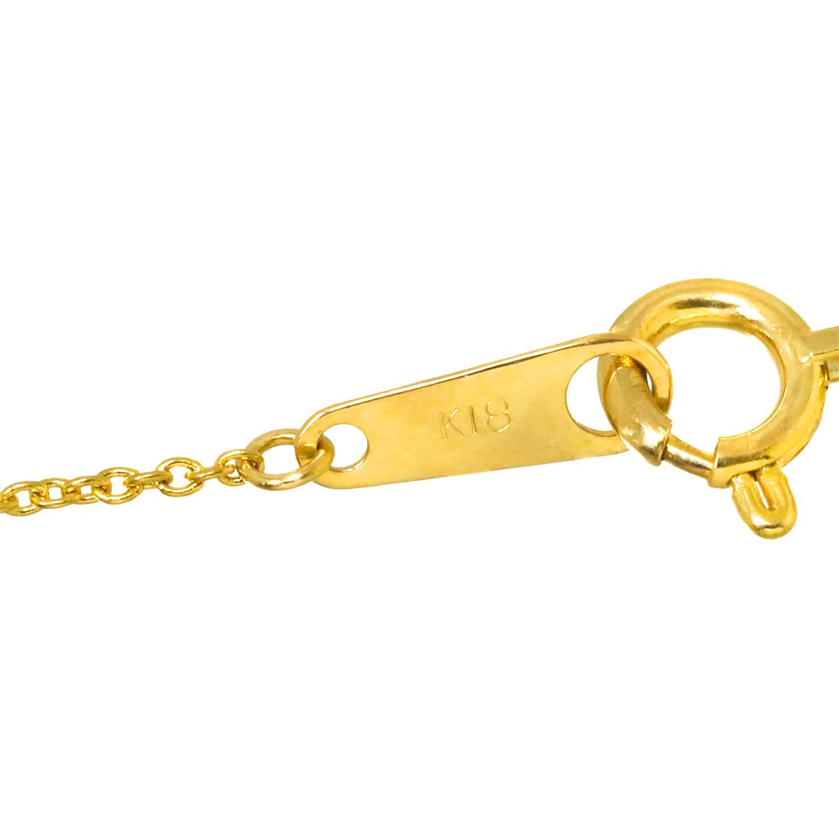 Diamond 0.21ct/0.20ct Necklace 18K YG Yellow Gold 750