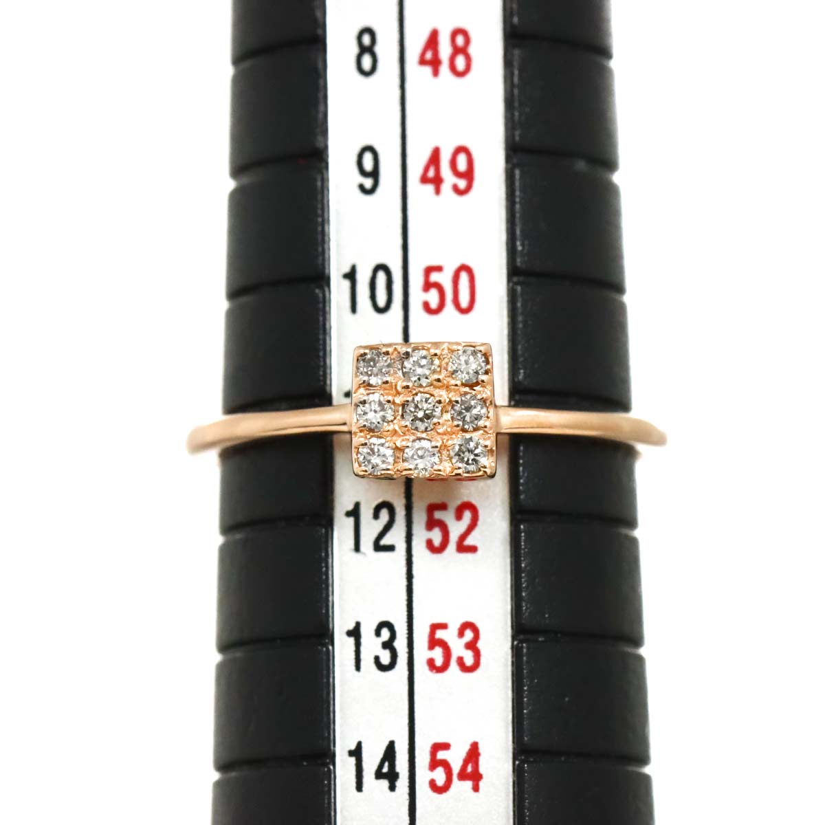 Diamond 0.10ct Ring 10K PG Pink Gold 416 Size5.5-5.75(US)