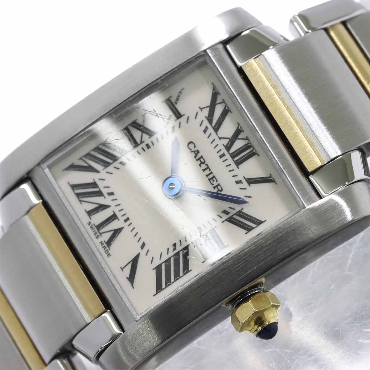 Tank Francaise SM W51007Q4 750 YG Quartz Cream Dial Ladies