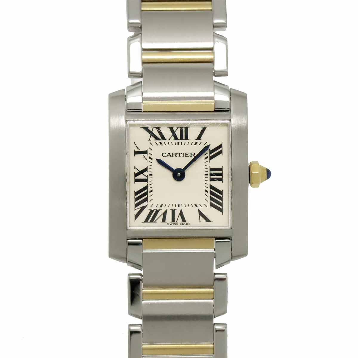 Tank Francaise SM W51007Q4 750 YG Quartz Cream Dial Ladies