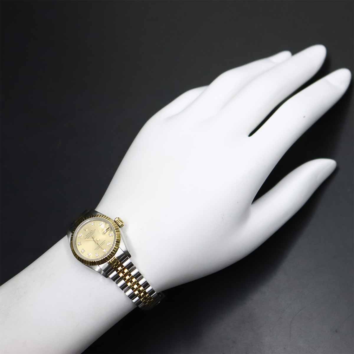 Datejust 69173G Serial L Automatic Gold Dial 10P Diamond 750 YG