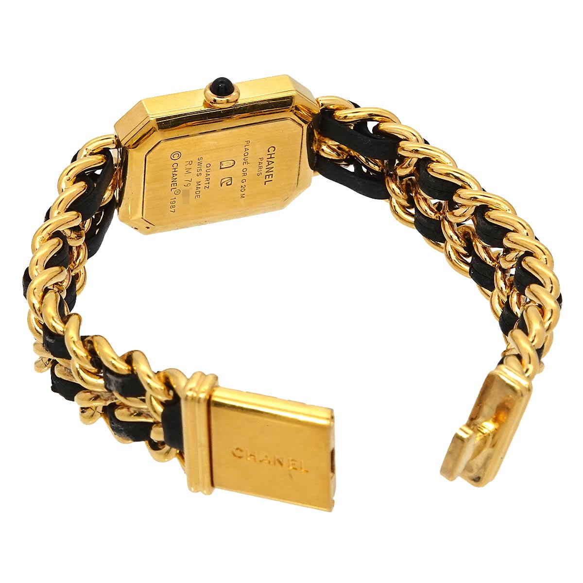 Premiere Size L H0001 Vintage Quartz Black Dial Ladies Watch