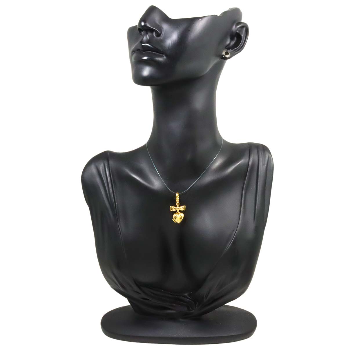 Monogram Heart Charm Pendant Top 18K YG 750