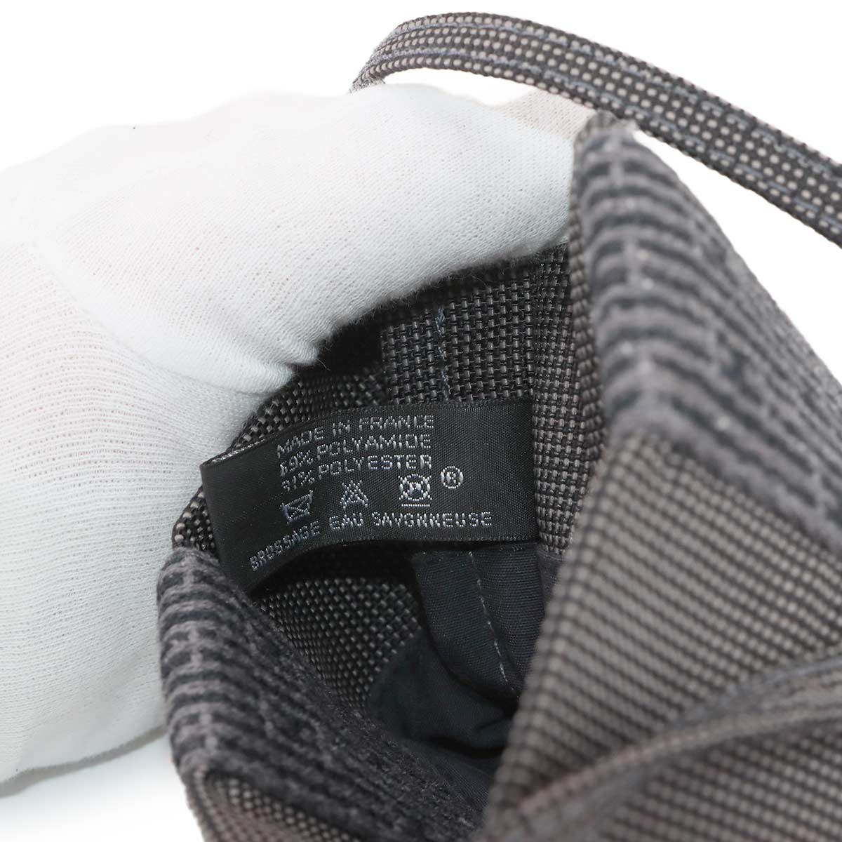 Herline Pochette Shoulder Bag Canvas Gray Purse