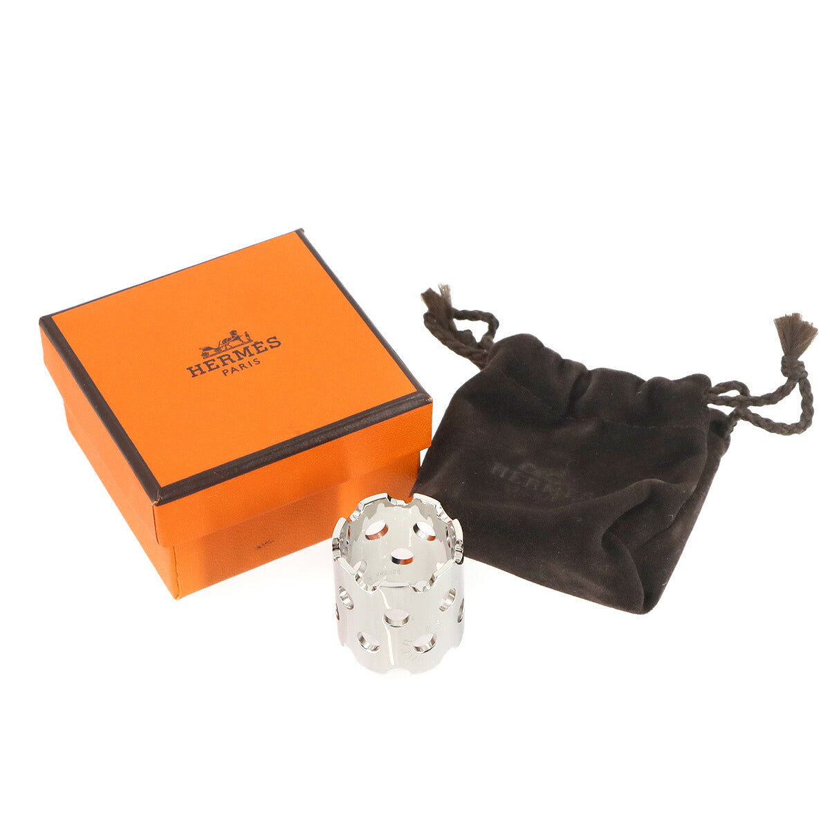 Scarf ring Perforated Silver Accessory