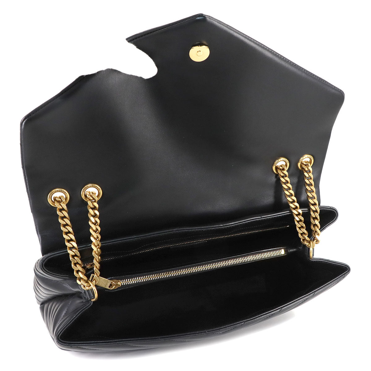 Loulou Large Shoulder Bag Leather Black 574947