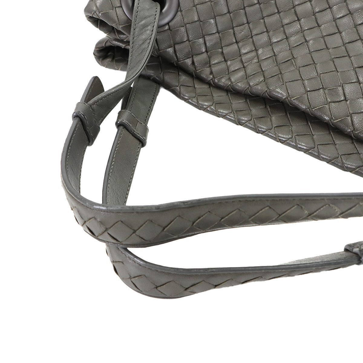 Intrecciato Medium Garda Tote Bag Leather Gray 179320