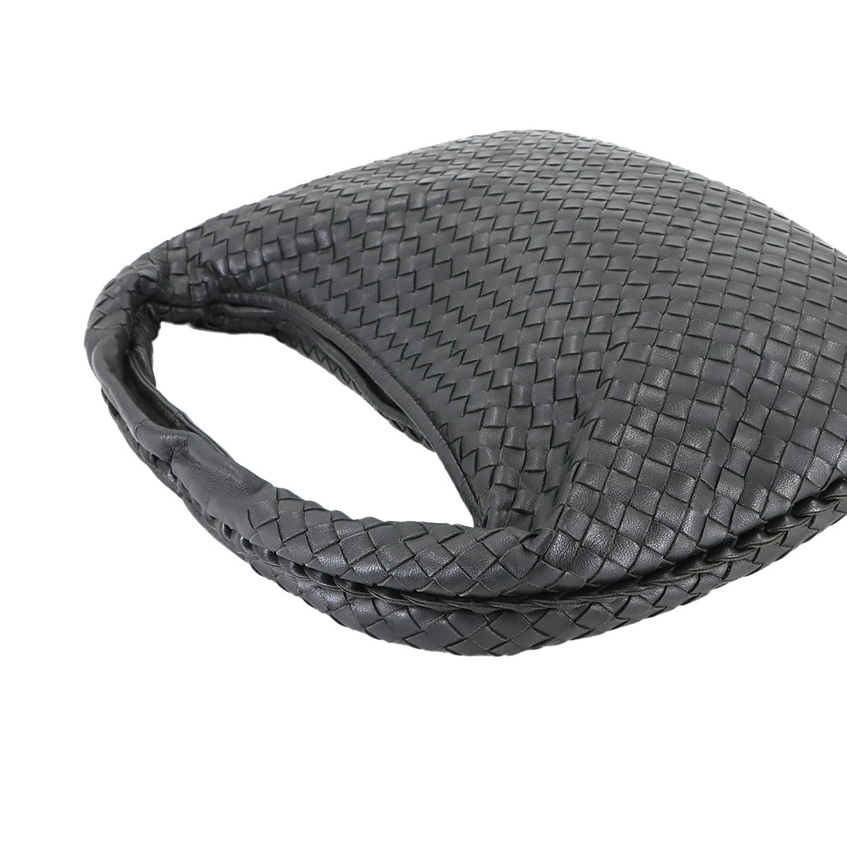 Intrecciato Shoulder Bag Leather Black 115653