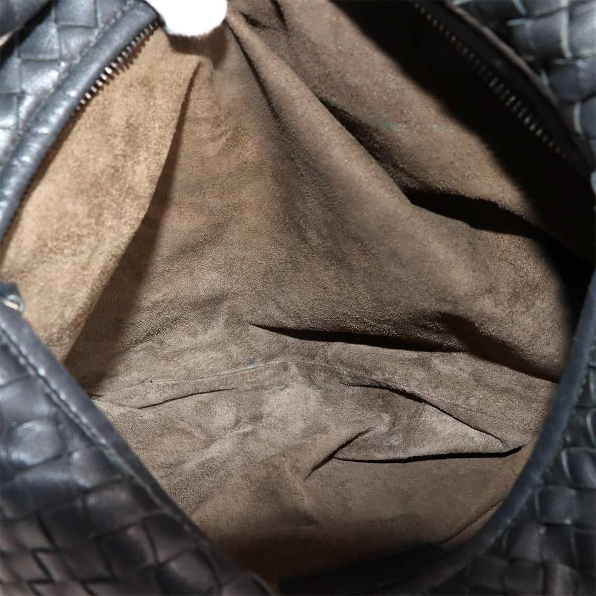 Intrecciato Shoulder Bag Leather Black 115653