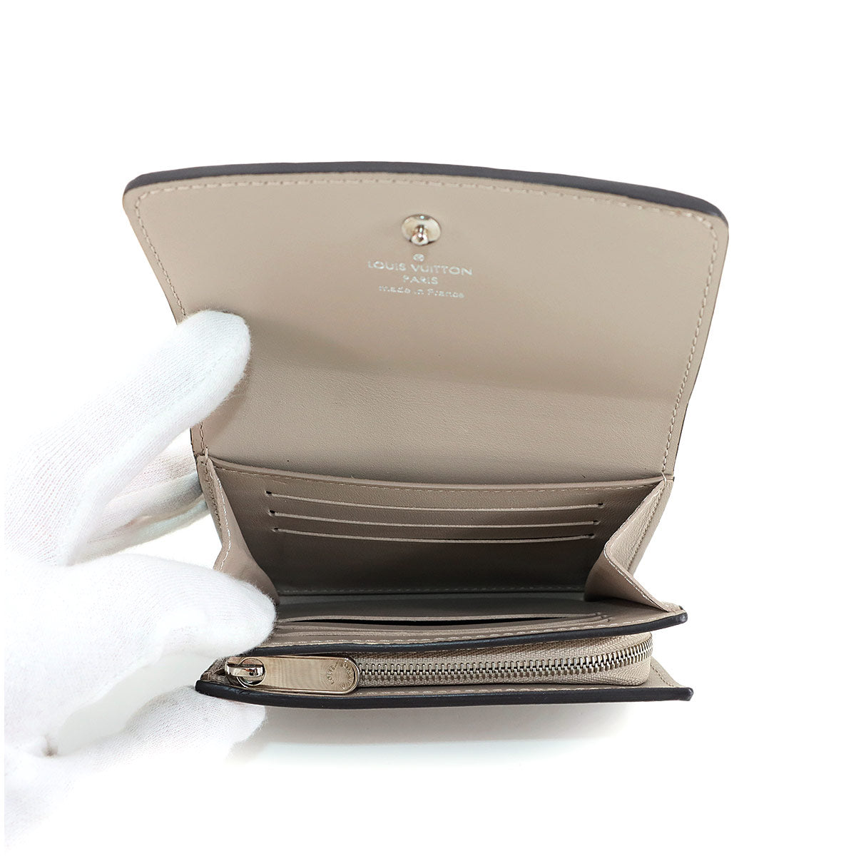 Mahina Iris Compact Wallet Leather Galet M62542