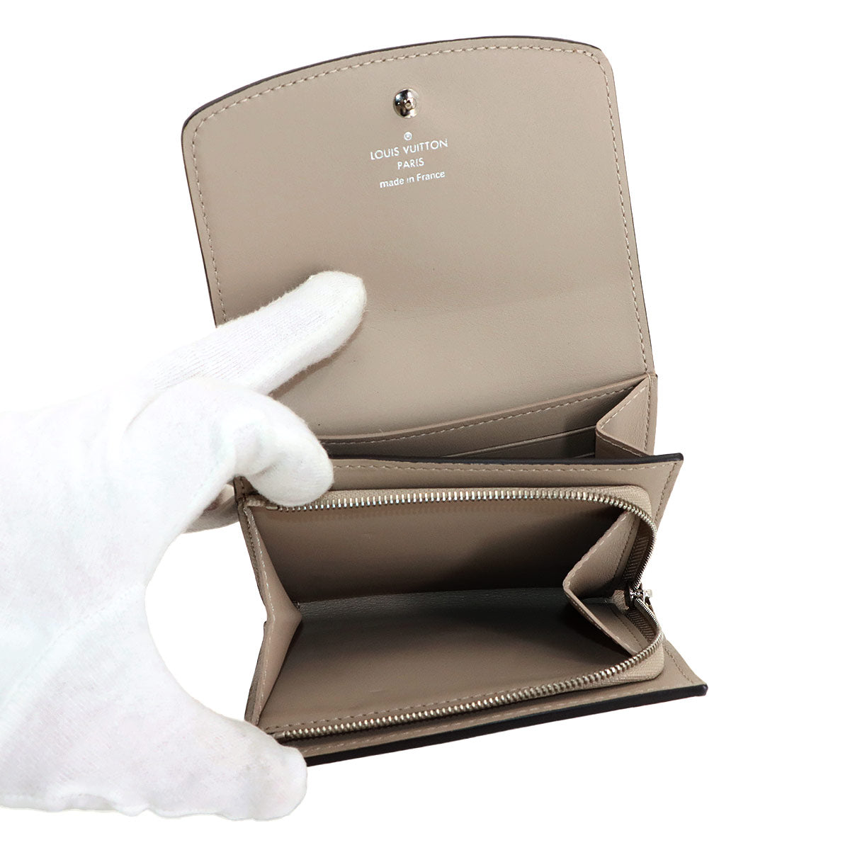 Mahina Iris Compact Wallet Leather Galet M62542