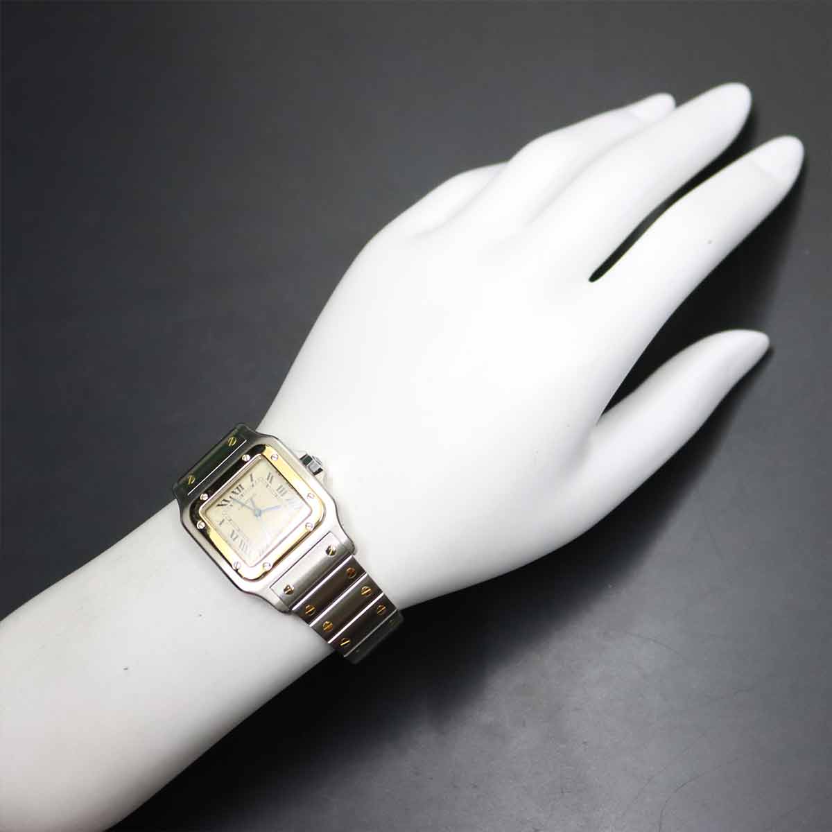 Santos Galbee LM Quartz YG Cream Dial Mens Watch