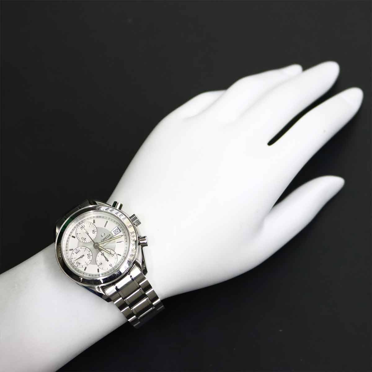 Speedmaster Date 3513 30 Chronograph Automatic Silver Dial Mens