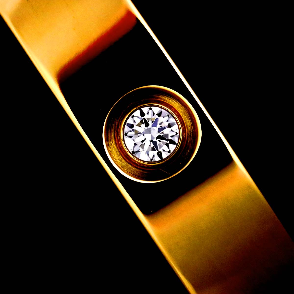 Love Bracelet Diamond 4P Bangle 18K YG 750 Size16