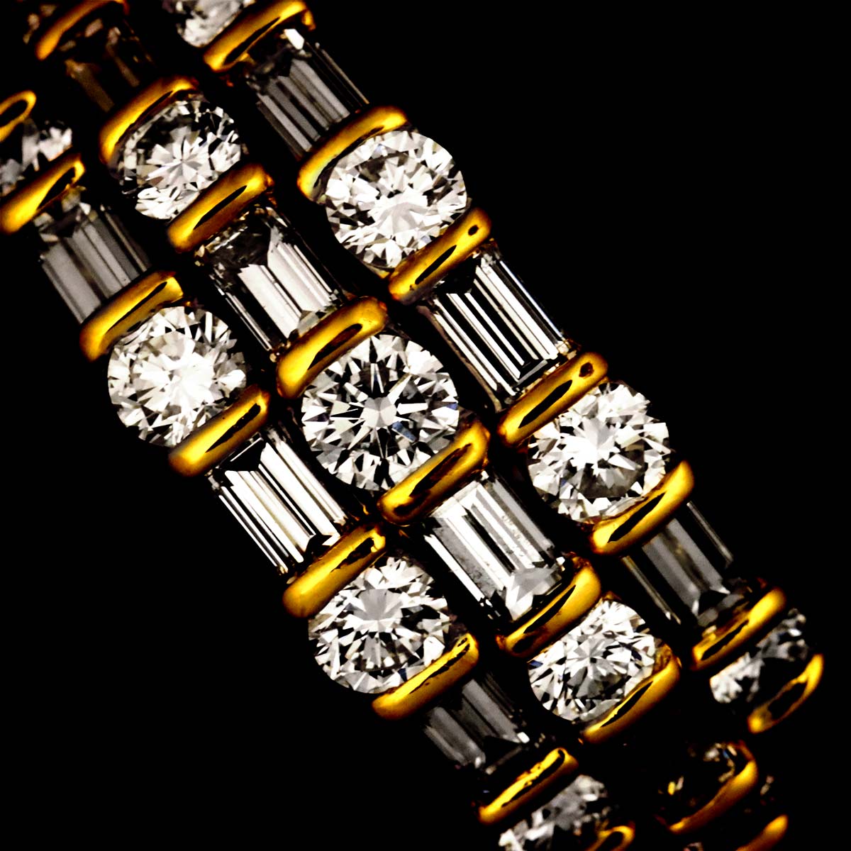 Diamond Ring 18K Yellow Gold 750 Size5.5-5.75(US)