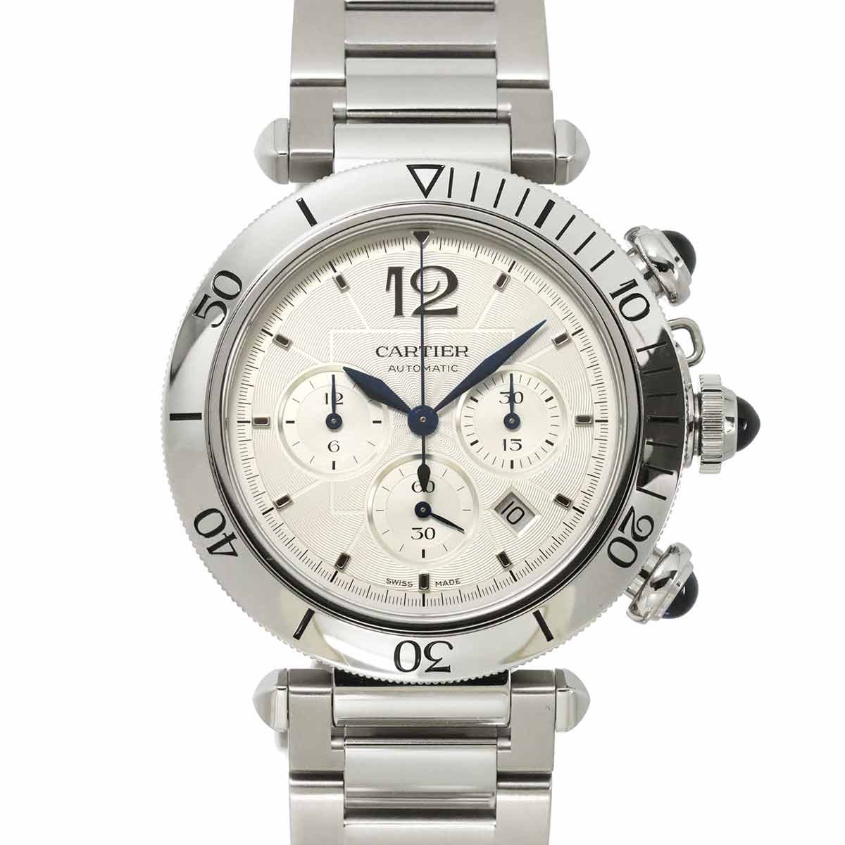 Pasha de Cartier WSPA0018 Automatic Silver Dial Mens Watch