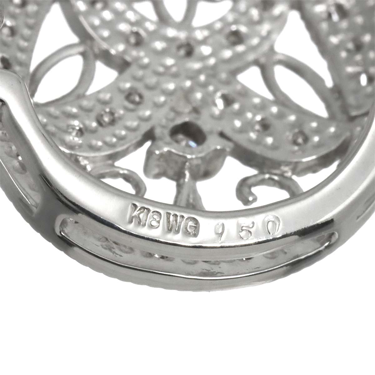 Diamond 1.50ct Necklace 18K K18 WG White Gold 750