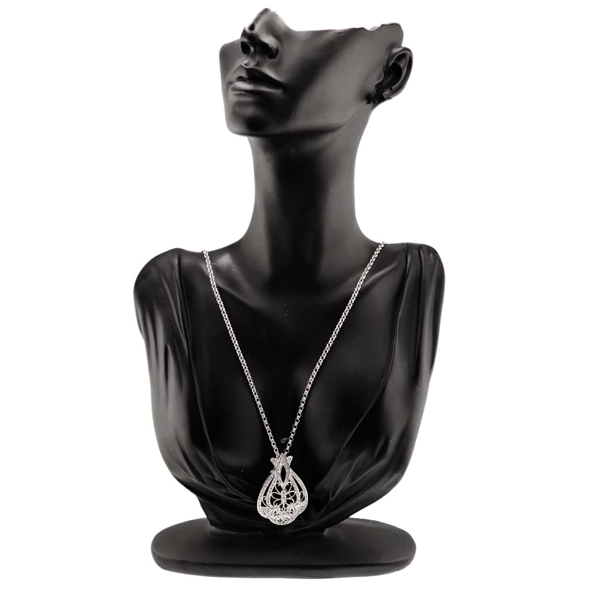 Diamond 1.50ct Necklace 18K K18 WG White Gold 750