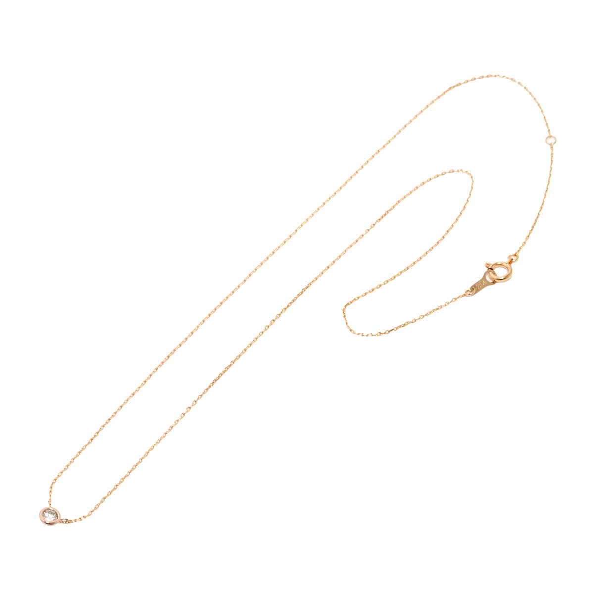 Diamond 0.10ct Necklace 18K Pink Gold 750