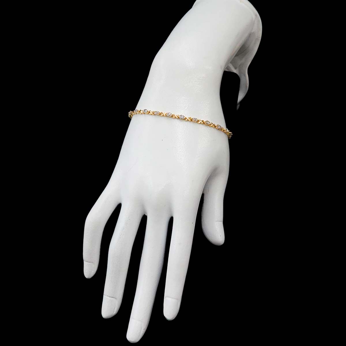 Diamond 2.27ct Bracelet K18 YG Yellow Gold 750