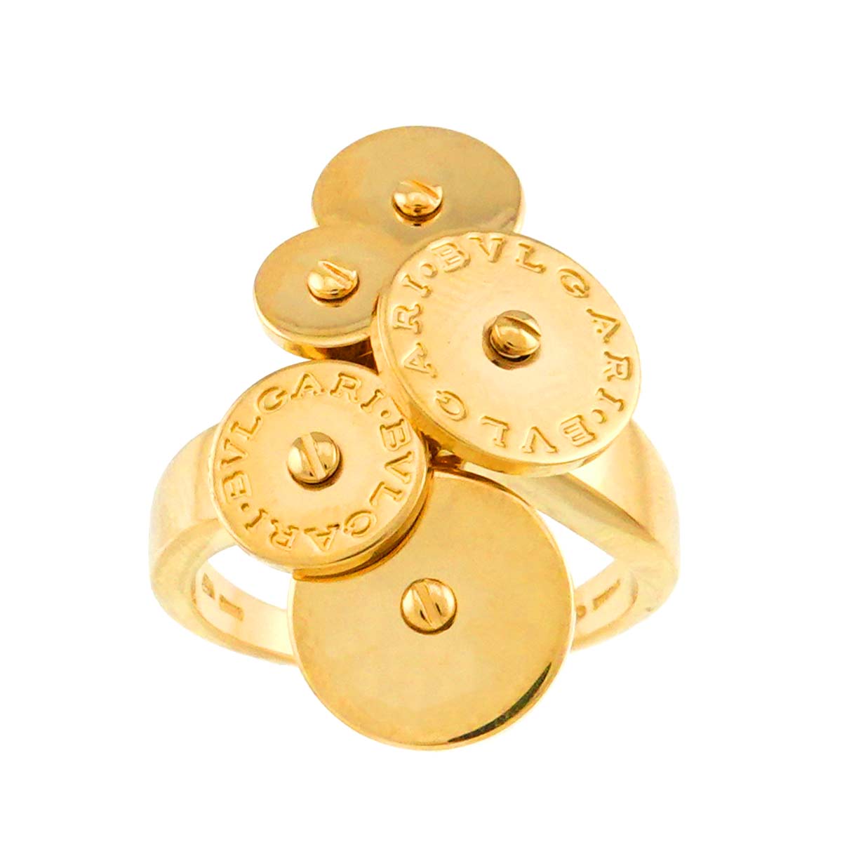 Cicladi Diamond Ring 18K Yellow Gold 750 siza 6-6.25(US)