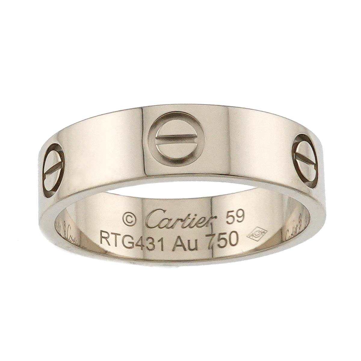 Love Ring 18K White Gold 750 size59 8.25(US)