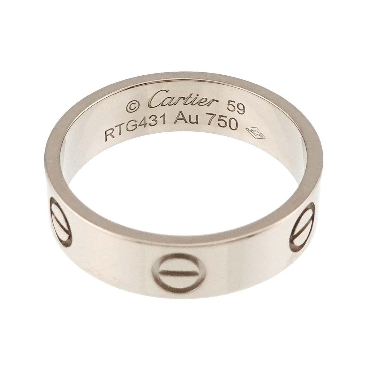 Love Ring 18K White Gold 750 size59 8.25(US)