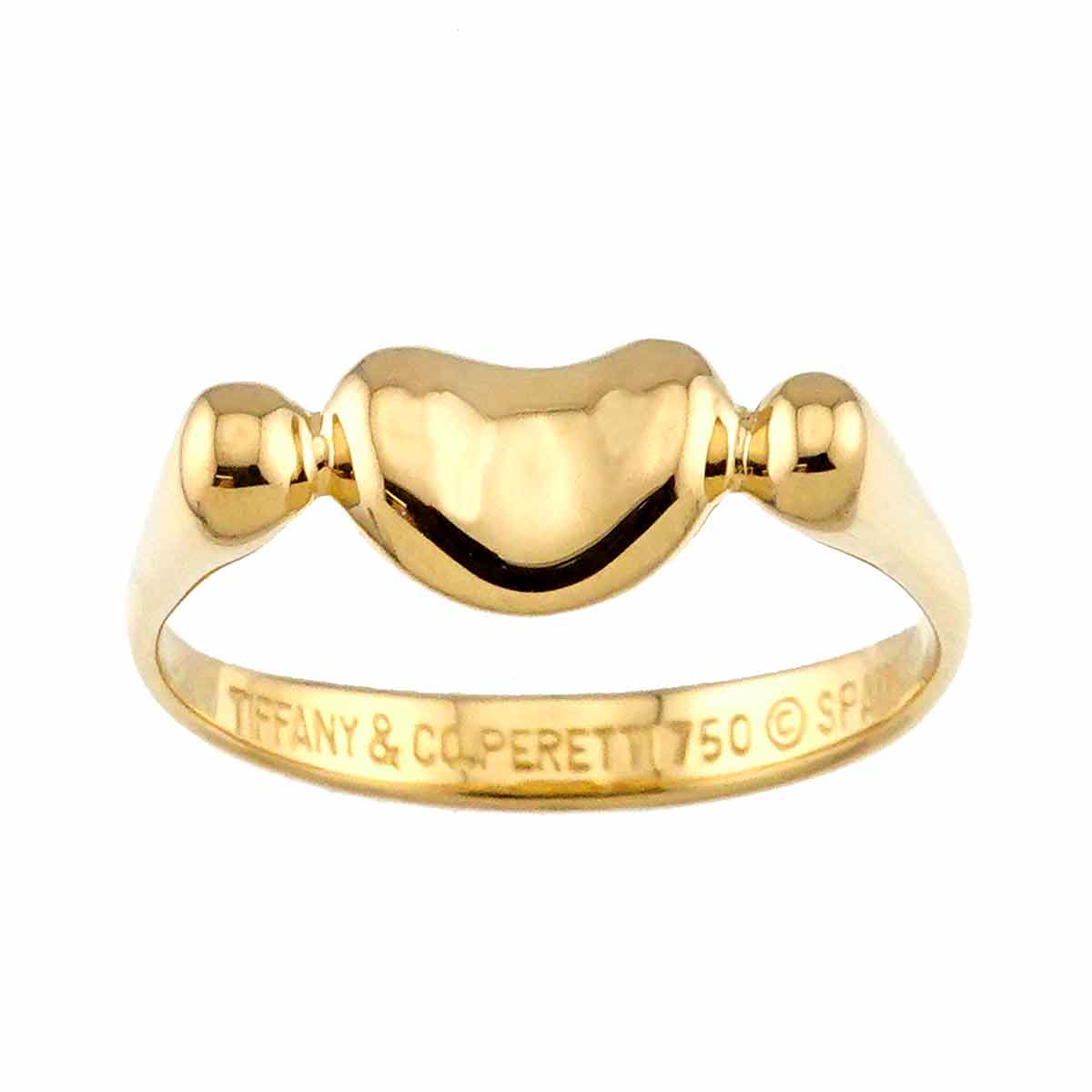 Bean Ring 18K Yellow Gold 750 Size5.5-5.75(US)