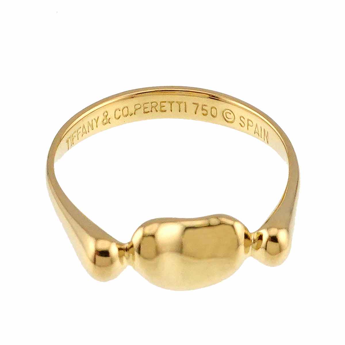 Bean Ring 18K Yellow Gold 750 Size5.5-5.75(US)