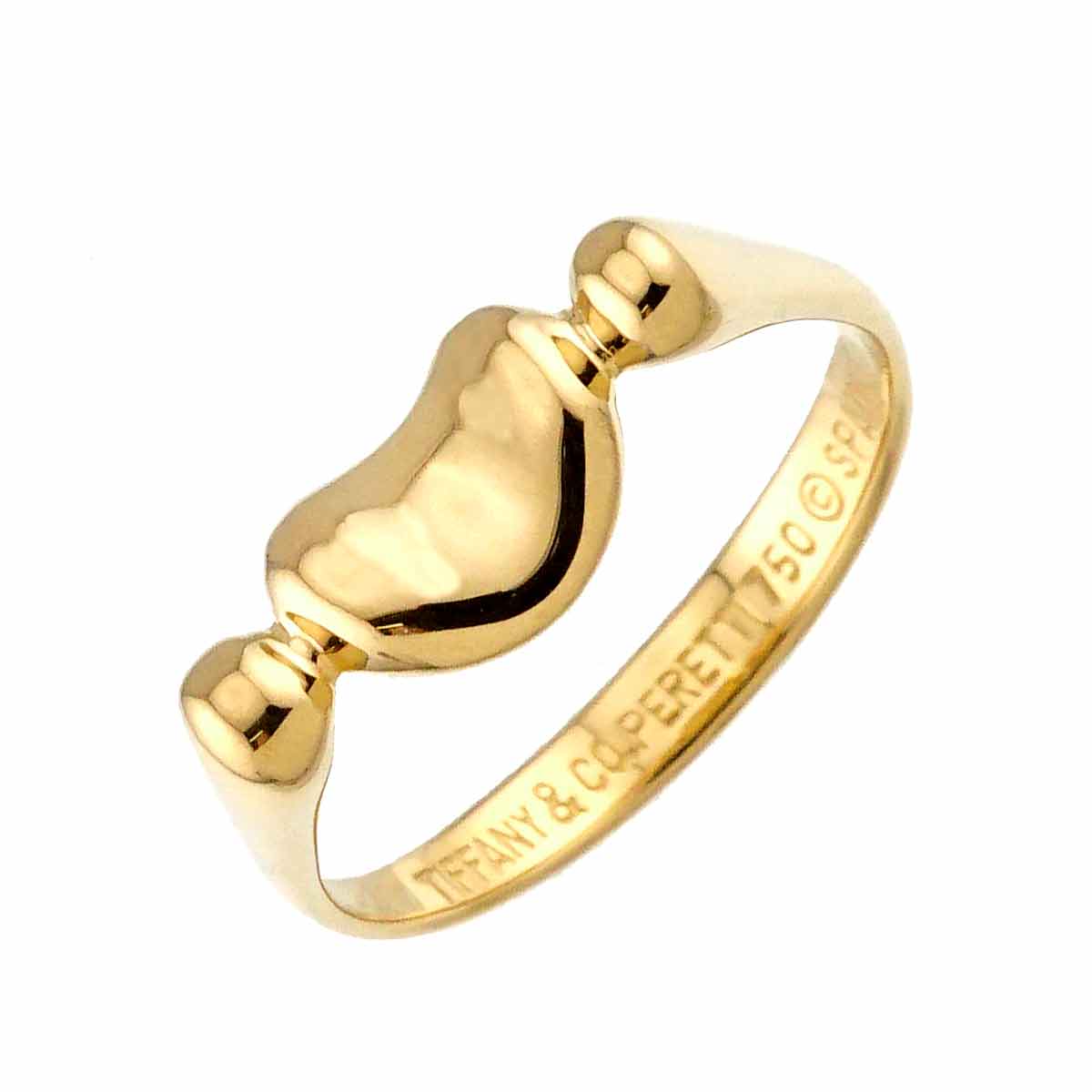 Bean Ring 18K Yellow Gold 750 Size5.5-5.75(US)