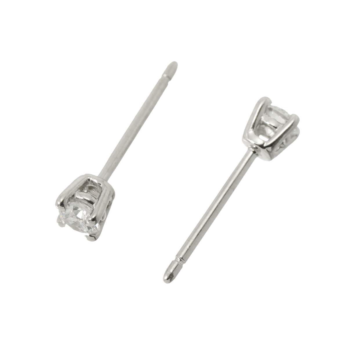 Diamond Earrings Pierced Pt