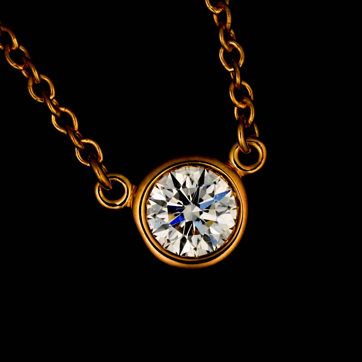 By The Yard Diamond 0.18ct H/VVS1/3EX Necklace 18K PG 750