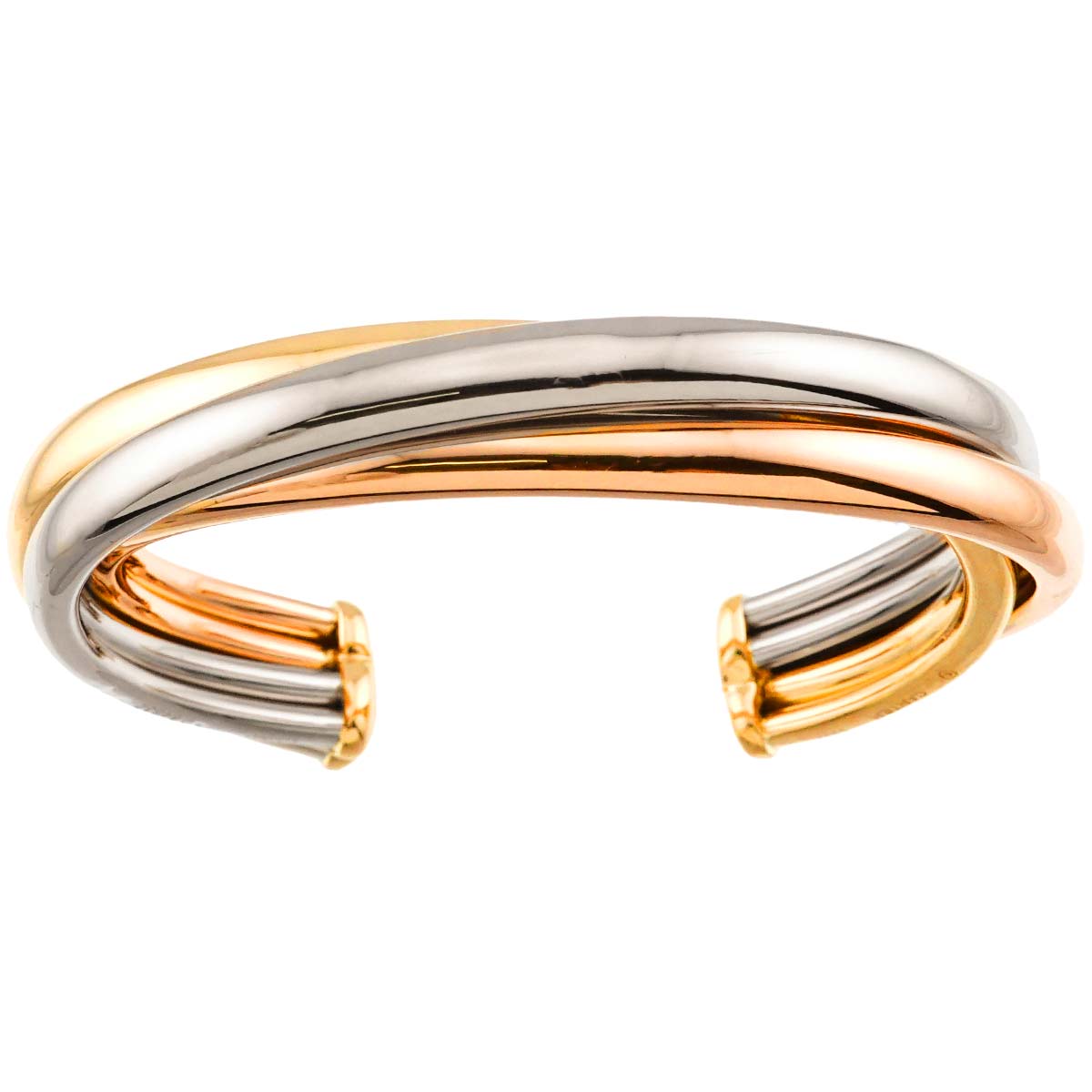 Trinity Bangle Bracelet 18K YG WG PG 750