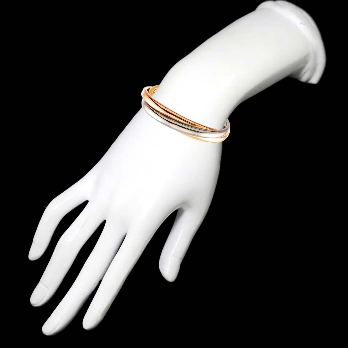 Trinity Bangle Bracelet 18K YG WG PG 750